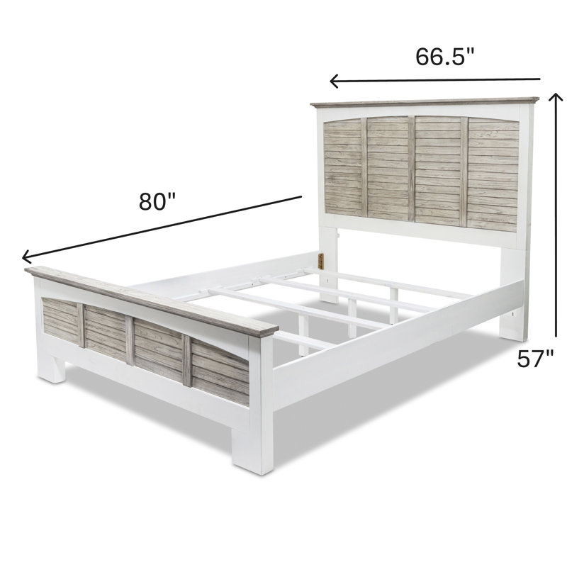 Ahriya - Bed - Queen - Dapple Grey and Blanc Finish, Queen