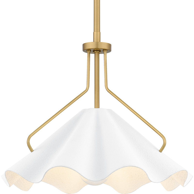 Capus 1-Light Aged Brass Pendant Light