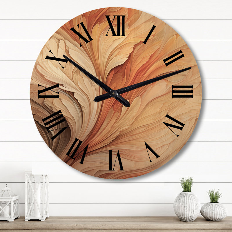 Horloge murale en bois massif Mirdash, Grand