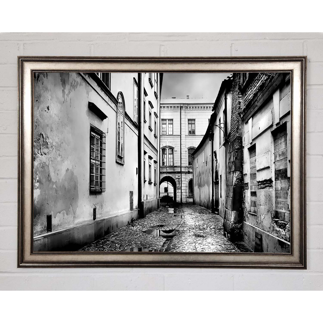 Venice Streets B And W - Einzelne Bilderrahmen Kunstdrucke