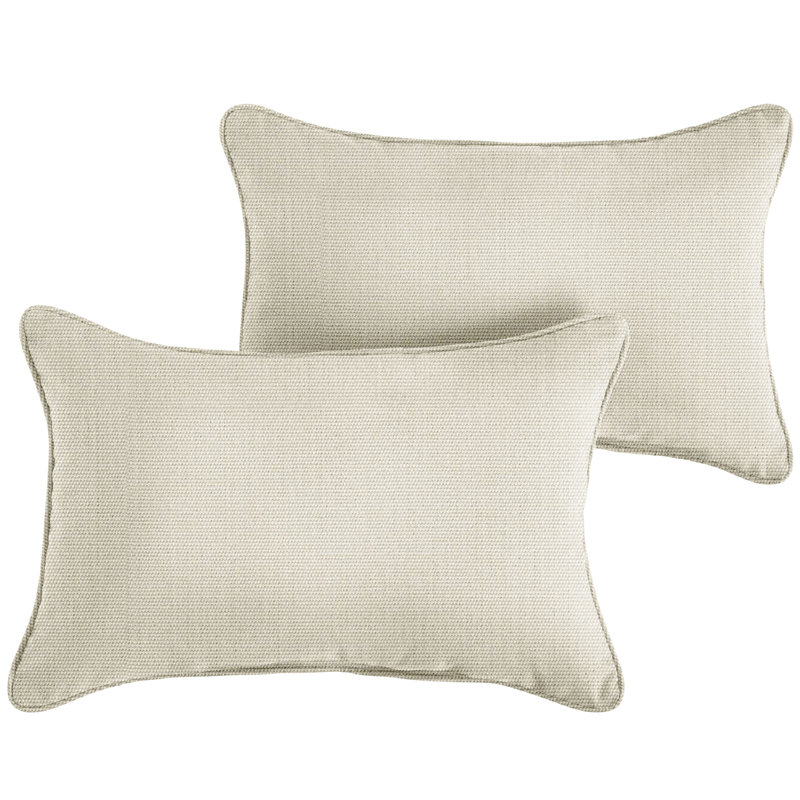 New Sunbrella 2023 Sunbrella® Outdoor Reversible Throw Pillow, Canvas Cloud, 12” H x 18” W x 6” D