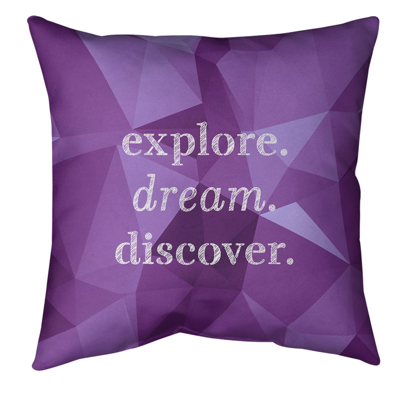 Coussin de sol, 40 po x 40 po, Mauve / Blanc