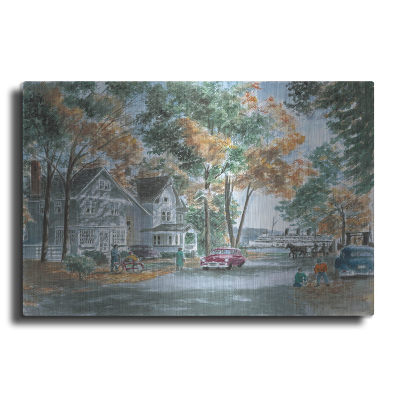 «Autumn On Glenn Dr.» par Stanton Manolakas, H 12 po x l 16 po