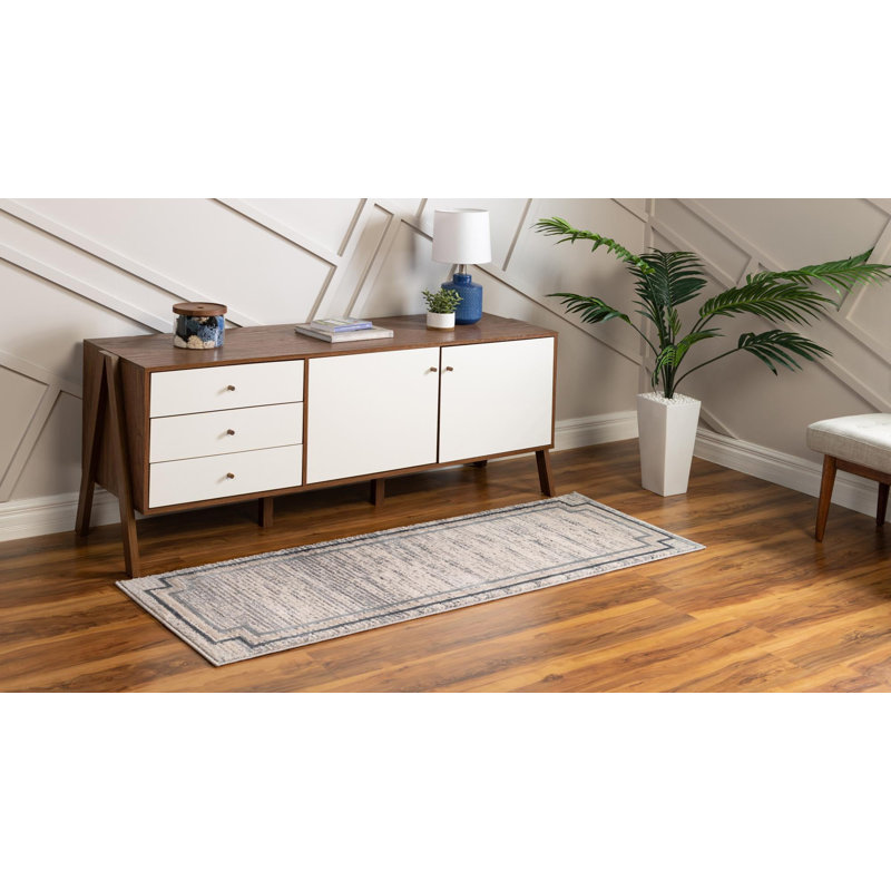 Geometric Indoor Rug, Runner 2' x 8'