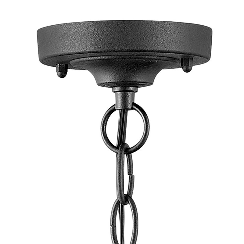 Freeport 1 - Light Lantern Geometric Chandelier, Textured Black