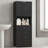 67.5-Inch Tall Black Bathroom Vanity With Four Drawers, Farmhouse Style Freestanding Design.-1046451969