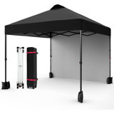 10' X 10‘ Pop Up Canopy With Sidewalls For Outdoor, Waterproof Portable Canopy With One Push Setup