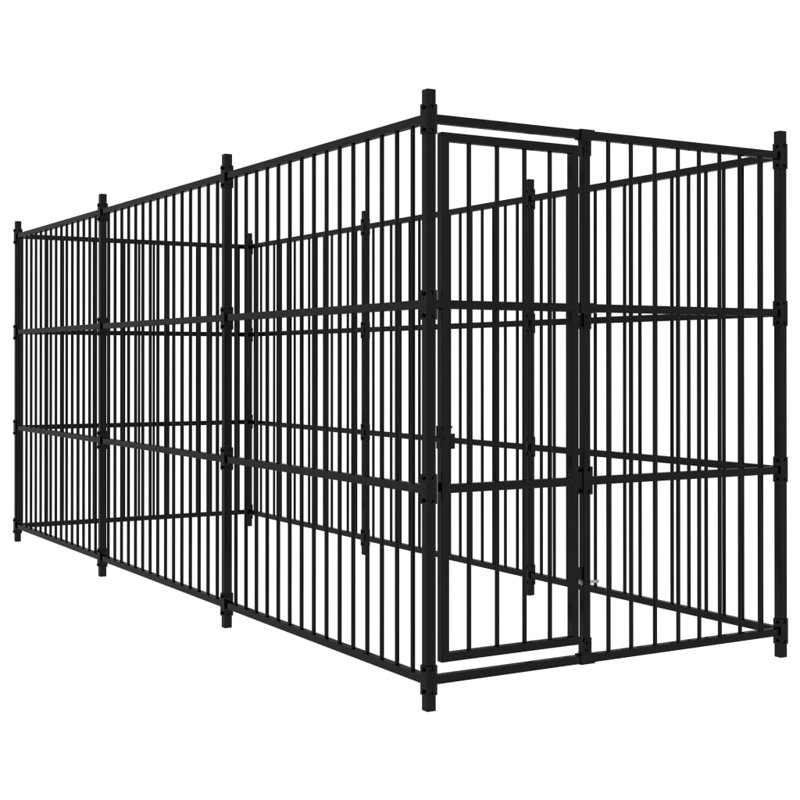Newcastleton Steel Kennel With Door, 185cm H x 150cm W x 450cm D