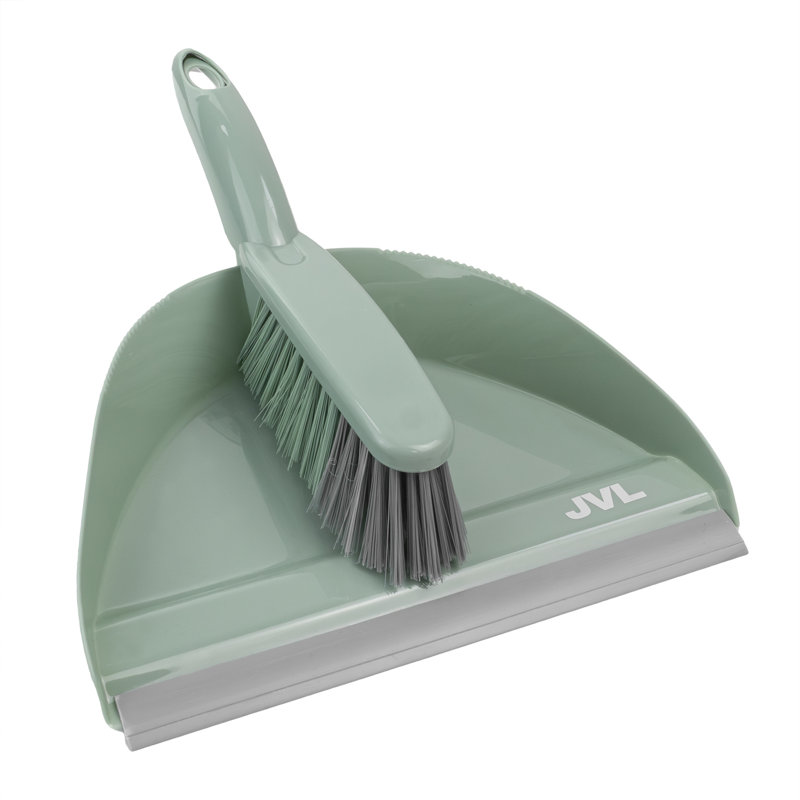 JVL Dustpan and Brush Set, Green