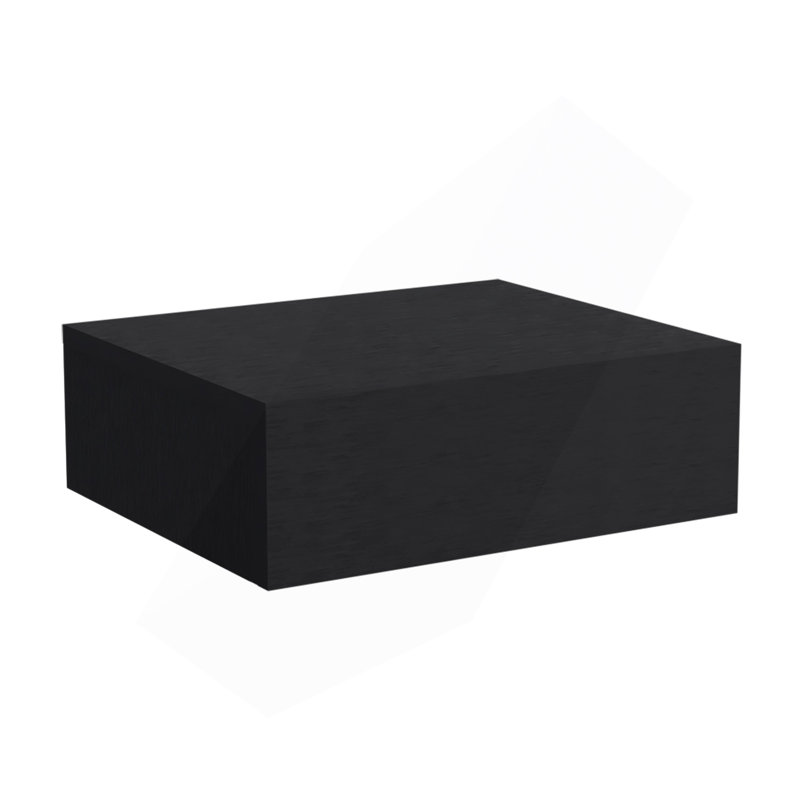 Milano Floating Nightstand , End Table, Side Table Wall-Mounted With Drawer -Black -Bedroom, Black