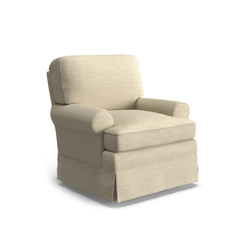 Tomi Allenford 39.5" W Swivel Armchair, Eggshell-28569
