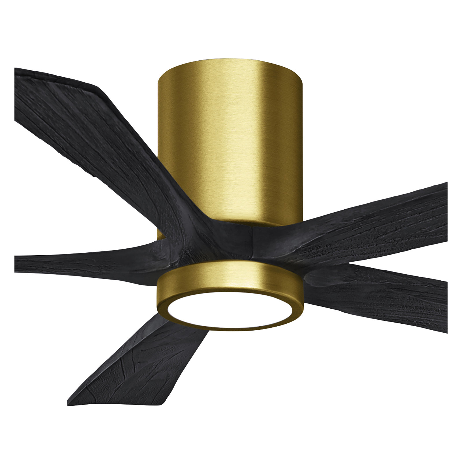 Irene 5 - Blade LED Ceiling Fan with Light Kit Included, Brushed Brass, Matte Black, 52"