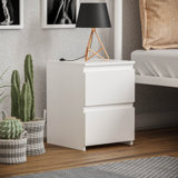 Cunha 2 Drawer Bedside Table