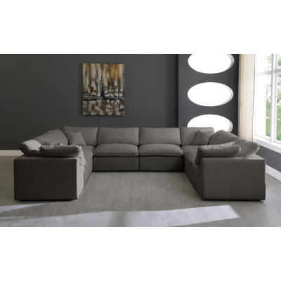 Atis Velvet U-Shaped Sectional Reversible