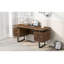 Bureau d'ordinateur avec tiroirs / dossiers suspendus de format lettre, table d'écriture avec tiroirs