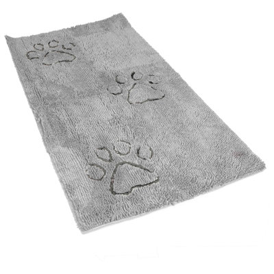 Tapis argenté rectangulaire en microfibre tissé à la machine 2 pi 6 po x 5 pi