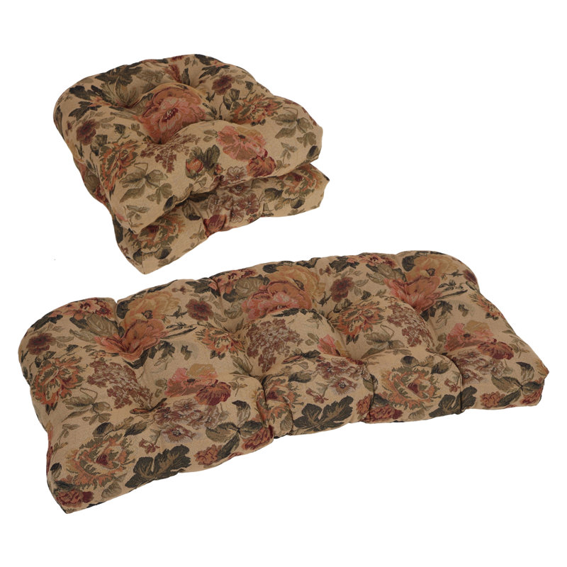 Ensemble de coussins de canapé tapisserie à dossier arrondi (ensemble de 3)