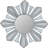 25" Sunburst Wave Glass Round Wall Mirror in , Silver