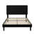 Full Size Velvet Upholstered Platform Bed with Adjustable Headboard and Wooden Slats-1221684239-1221684232