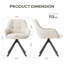 48cm H Fabric Upholstered Metal Upholstered Back Armchair-1880286383-1893135420