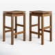 Benedetto 29.5'' Eucalyptus Backless Outdoor Bar Stool