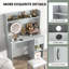 Home Office Desk With Raised Display Shelf And 2 Open Shelves