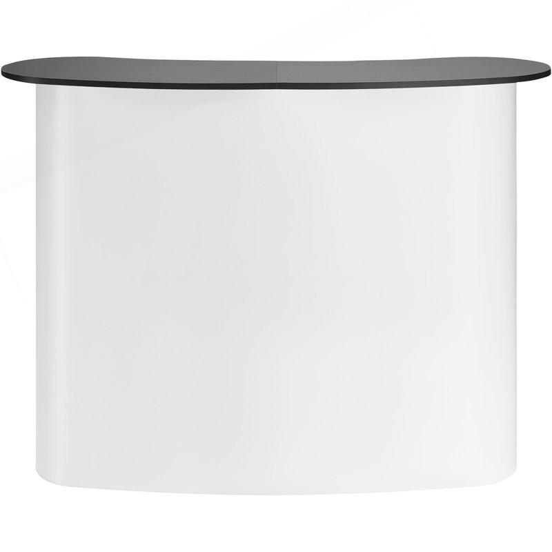 Table portative de style podium portatif, 51,18 po x 18,31 po x 37,4 po, avec étalage de foire avec support, table de bar escamotable pliable avec support de rangement, sac de transport