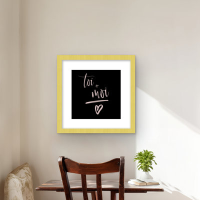 You + me - Hygge Quotes Framed Print for Home Decor