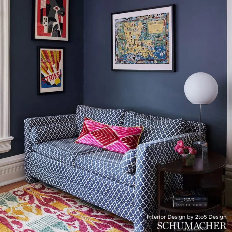 Ziggurat Fabric, Navy
