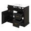 Meuble-lavabo 36 po avec lavabo, lavabo simple avec 4 tiroirs, porte à fermeture en douceur et tablette réglable, lavabo en céramique-8310008