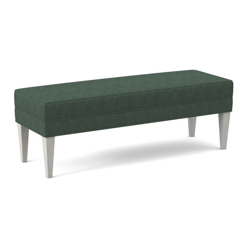 Livery Upholstered Bench, Bisque, Filigree Ivory