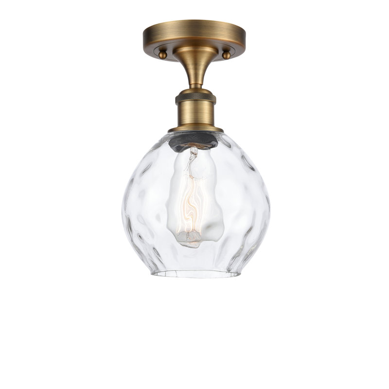 Plafonnier semi-encastré 6 lumières Morganna, Ampoule DEL 6 watts Vinage, Laiton brossé