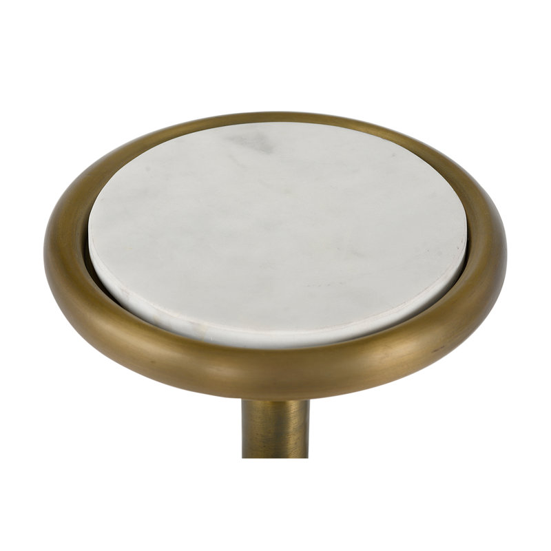 Antique Brass and Marble Modern Drink Table