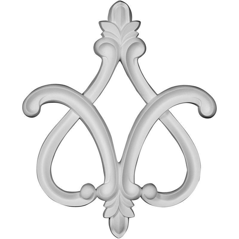Fleur-de-lis 23.62'' H x 19.38'' W x 2'' D Urethane Onlay Scroll