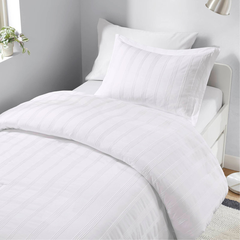 Ensemble de housse de couette 2 pièces, Blanc