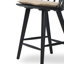 Lewis Windsor Stool With Cushion-Black Oak-Counter-1497053431-1497053426