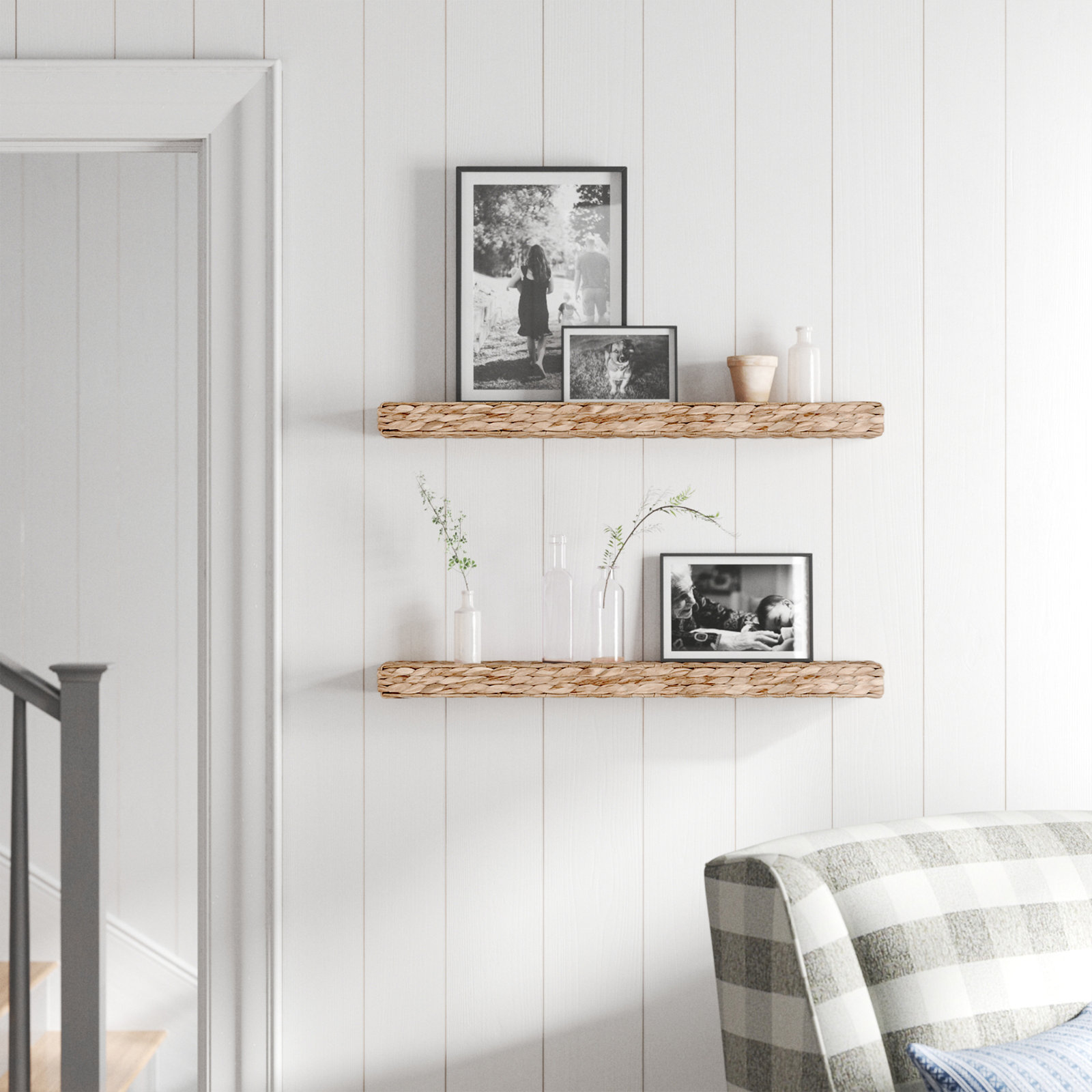 Bowen Floating Shelf, 2" H x 23.5" W x 4.75" D, Brown