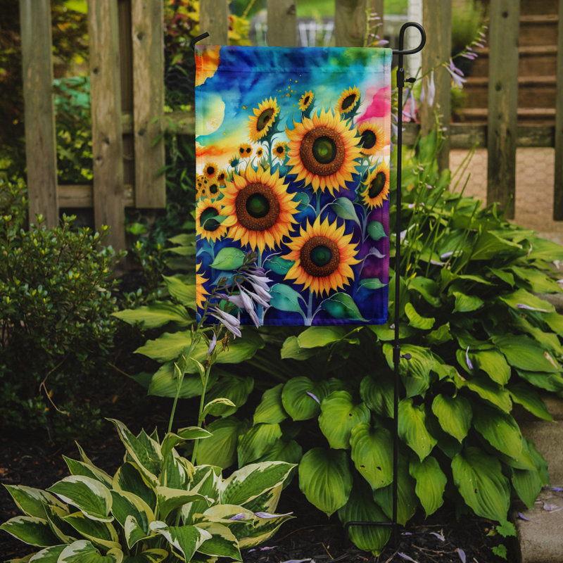 Drapeau de jardin double en polyester H 15,5 po x l 11,25 po