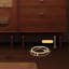 Buffet en bois massif brun et verre