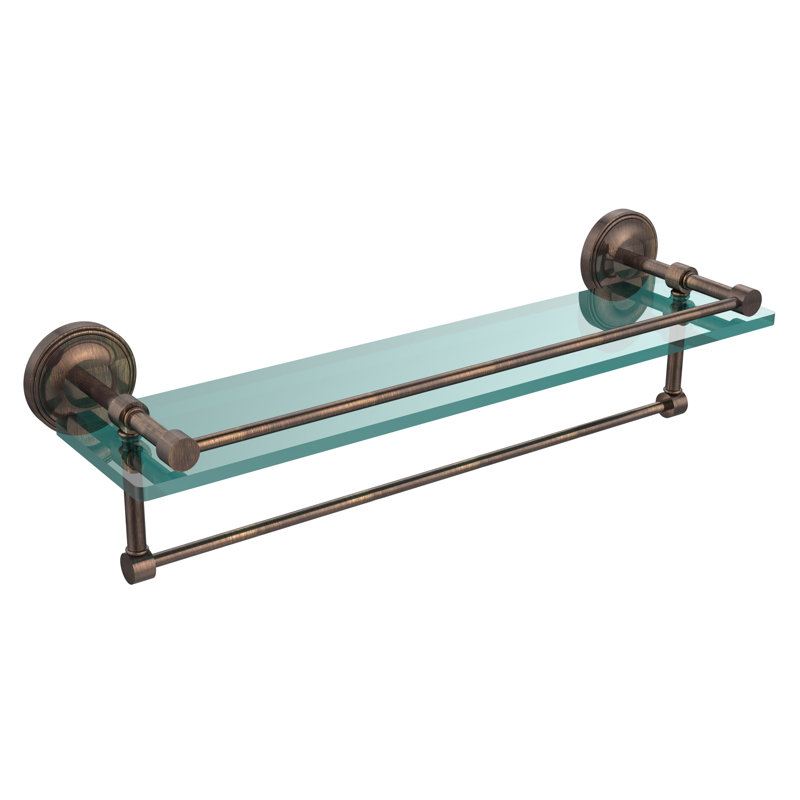 Adria Bracket Shelf with Towel Bar, Venetian Bronze