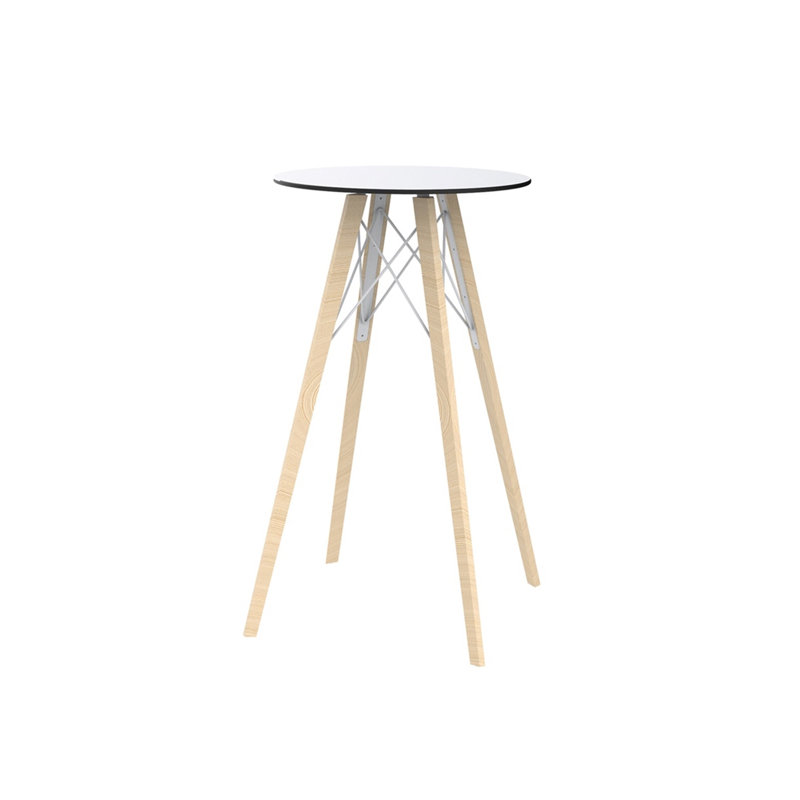 Faz Wood High 23.5" Table Edge Top, White, Oak