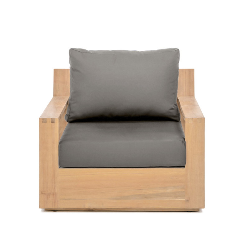 Caldas Outdoor Lounge Chair, Charcoal
