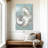 Aletra Silver Shell On Aqua Blue I