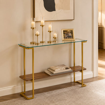 Console en verre pour le salon