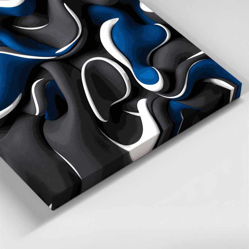 Art mural sur toile Biomorphic Abstraction 39, H 12 po x l 12 po