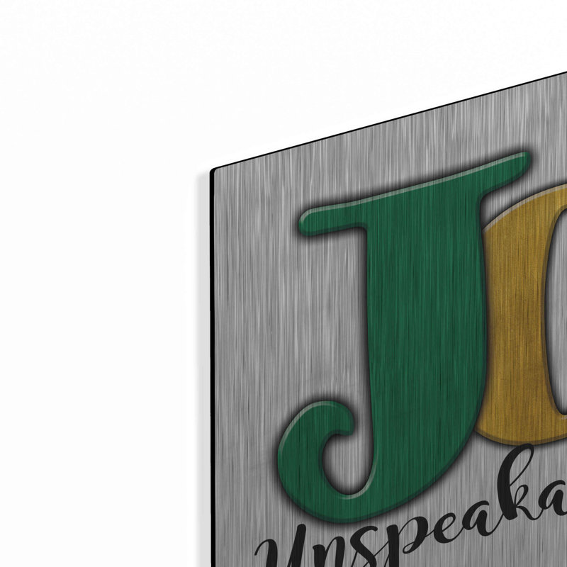 «Joy - Unspeakable Joy!» par Cindy Jacobs, art mural en métal, H 12 po x l 16 po