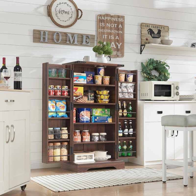 182.5cm Kitchen Pantry, Brown