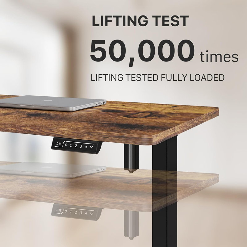Electric Height Adjustable Standing Desk Frame With Memory Control Panel, Ergonomic Sit Stand Workstation Base For Home And Office