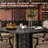 Alyda 47.24" Metal Patio Dining Table Outdoor Bar Table
