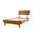 Caden Solid Wood Platform Bed with Adjustable Headboard, Mid-Century Modern-482096211-482096223
